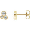 14K Yellow 1/5 CTW Diamond Geometric Cluster Earrings - Siddiqui Jewelers