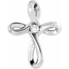 Sterling Silver .015 CTW Diamond Cross Pendant - Siddiqui Jewelers