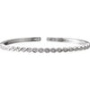 14K White 1/6 CTW Diamond Stackable Bangle Bracelet - Siddiqui Jewelers
