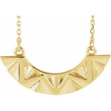 14K Yellow Curved Bar 16-18" Necklace - Siddiqui Jewelers