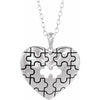 Sterling Silver A Piece of My Heart 18" Necklace - Siddiqui Jewelers