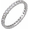 Platinum 5/8 CTW Diamond Eternity Band Size 6.5 - Siddiqui Jewelers