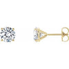 14K Yellow 1 CTW Lab-Grown Diamond 4-Prong Stud Earrings Siddiqui Jewelers