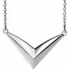 Sterling Silver "V" 16-18" Necklace - Siddiqui Jewelers