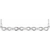 Sterling Silver .08 CTW Diamond Infinity-Inspired Bar 16-18" Necklace - Siddiqui Jewelers