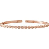 14K Rose 1/6 CTW Diamond Stackable Bangle Bracelet - Siddiqui Jewelers