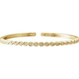 14K Yellow 1/6 CTW Diamond Stackable Bangle Bracelet - Siddiqui Jewelers