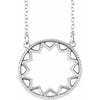 Platinum Milgrain Sun 16-18" Necklace - Siddiqui Jewelers