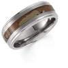 Tungsten 6 mm Ridged Band with Desert Camo Inlay Size 13 - Siddiqui Jewelers