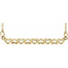 14K Yellow Heart Bar 16-18" Necklace - Siddiqui Jewelers