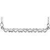 Sterling Silver Heart Bar 16-18" Necklace - Siddiqui Jewelers