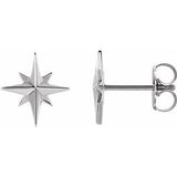 Sterling Silver Star Earrings    Siddiqui Jewelers