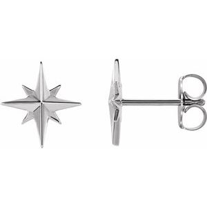Sterling Silver Star Earrings    Siddiqui Jewelers