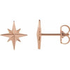 14K Rose Star Earrings    Siddiqui Jewelers