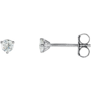 Platinum 1/5 CTW Diamond Stud Earrings - Siddiqui Jewelers