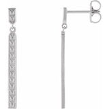 Sterling Silver Sculptural-Inspired Bar Earrings - Siddiqui Jewelers