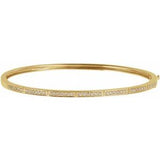 14K Yellow 1/3 CTW Diamond Bangle Bracelet - Siddiqui Jewelers