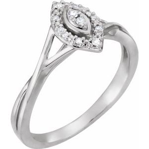 10K White .06 CTW Diamond Promise Ring - Siddiqui Jewelers