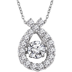 14K White 1/2 CTW Diamond Mystara® 16-18" Necklace - Siddiqui Jewelers