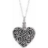 Sterling Silver "Dad" Heart Ash Holder 18" Necklace - Siddiqui Jewelers