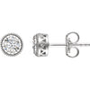 14K White Sapphire "April" Birthstone Earrings - Siddiqui Jewelers