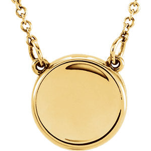 14K Yellow Concave 18" Necklace - Siddiqui Jewelers