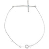 14K White Aquamarine Sideways Cross Bracelet - Siddiqui Jewelers