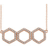 14K Rose 1/4 CTW Diamond Geometric 16-18" Necklace - Siddiqui Jewelers