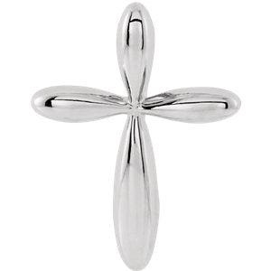 Sterling Silver 14.65x11.2 mm Cross Pendant - Siddiqui Jewelers