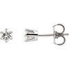 14K White 1/6 CT Diamond Friction Post Stud Earrings - Siddiqui Jewelers