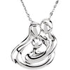 Sterling Silver 1 Child Family 18" Necklace - Siddiqui Jewelers