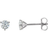 14K White 1/2 CTW Diamond Stud Earrings-Siddiqui Jewelers