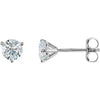18K White 3/4 CTW Natural Diamond Stud Earrings Siddiqui Jewelers