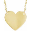 18K Yellow Gold-Plated Sterling Silver 18x16.4 mm Heart 16-18" Necklace-Siddiqui Jewelers