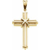 14K Yellow 36.75x24.5 mm Cross Pendant - Siddiqui Jewelers