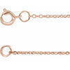 14K Rose 1 mm Adjustable Diamond-Cut Cable 16-18" Chain -Siddiqui Jewelers