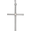 14K White Diamond Cross 30.6x16.6 mm Pendant - Siddiqui Jewelers