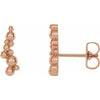 14K Rose Beaded Ear Climbers - Siddiqui Jewelers