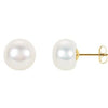 14K Yellow 10 mm to 11 mm Freshwater Cultured Pearl Earrings - Siddiqui Jewelers