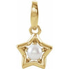 14K Yellow 3 mm Round June Youth Star Birthstone Pendant - Siddiqui Jewelers