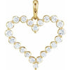 14K Yellow 1 CTW Diamond Heart Pendant - Siddiqui Jewelers