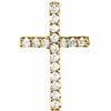 14K Yellow .07 CTW Natural Diamond Petite Cross Pendant-Siddiqui Jewelers
