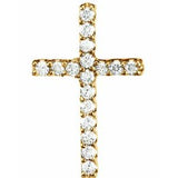 14K Yellow .07 CTW Natural Diamond Petite Cross Pendant-Siddiqui Jewelers