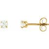 14K Yellow 3 mm Round Cubic Zirconia Youth Stud Earrings - Siddiqui Jewelers