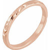 14K Rose 2 mm Design-Engraved Band Size 5 - Siddiqui Jewelers