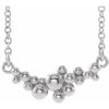 Sterling Silver Scattered Bead 18" Necklace - Siddiqui Jewelers