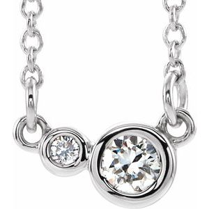 Sterling Silver 1/8 CTW Diamond 18" Necklace - Siddiqui Jewelers