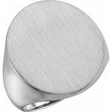 Sterling Silver 22x20 mm Oval Signet Ring - Siddiqui Jewelers