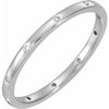 14K White .05 CTW Diamond Comfort-Fit Band Size 7.5 - Siddiqui Jewelers