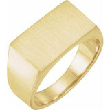 14K Yellow 15x9 mm Rectangle Signet Ring - Siddiqui Jewelers